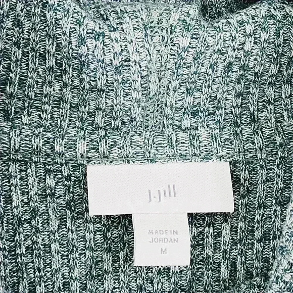 J. jill Cowl Neck Sweater pullover Women's M Green 7573 - Picture 4 of 7